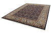 8x11 Navy and Ivory Turkish Silk Rug