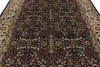 8x11 Navy and Ivory Turkish Silk Rug