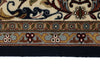 8x11 Navy and Ivory Turkish Silk Rug