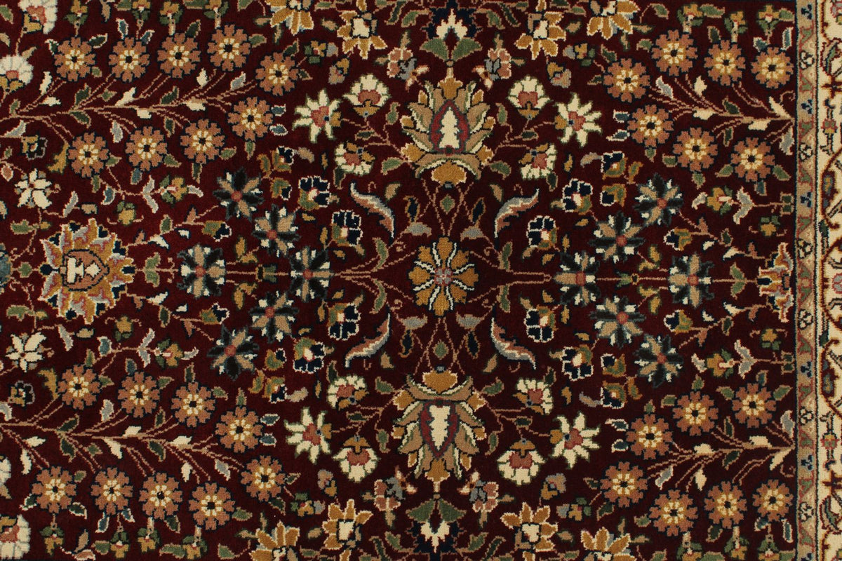 3x7 Burgundy and Ivory Turkish Anatolia Runner