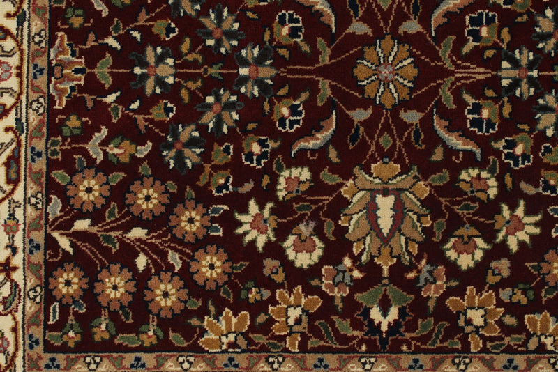 3x7 Burgundy and Ivory Turkish Anatolia Runner