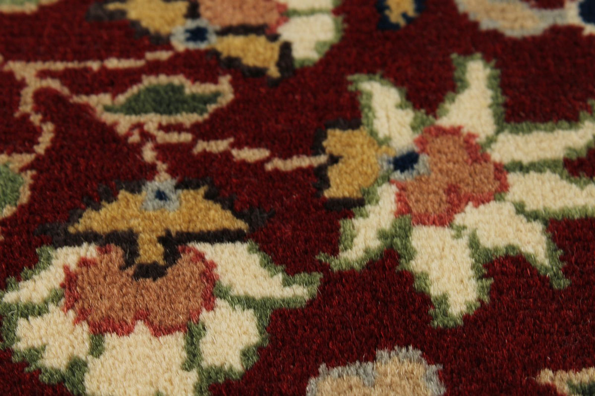 3x7 Burgundy and Ivory Turkish Anatolia Runner