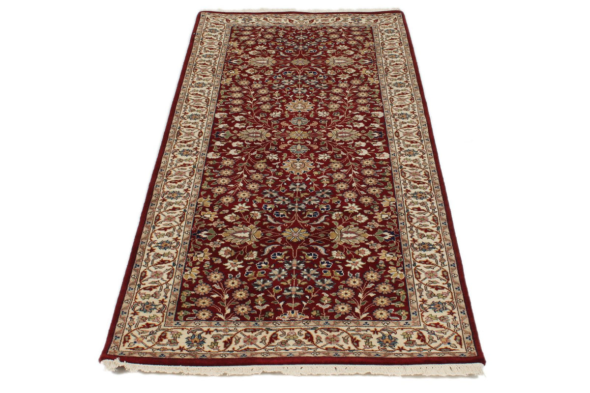 3x7 Burgundy and Ivory Turkish Anatolia Runner