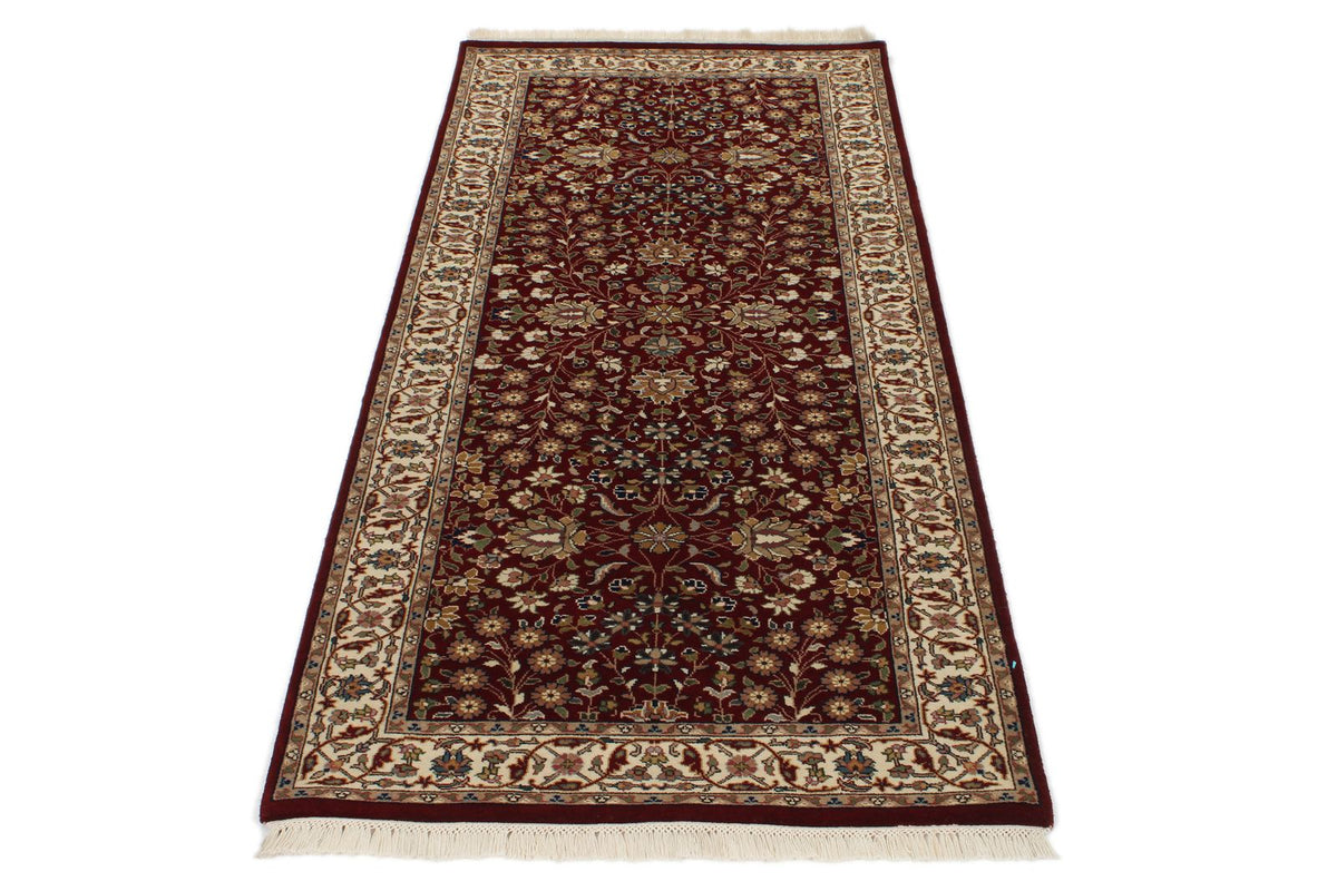 3x7 Burgundy and Ivory Turkish Anatolia Runner