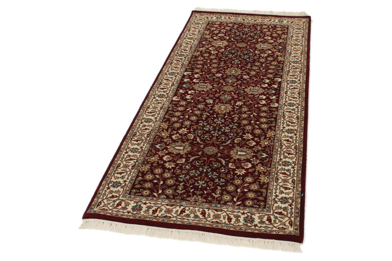 3x7 Burgundy and Ivory Turkish Anatolia Runner