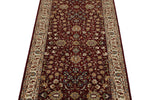 3x7 Burgundy and Ivory Turkish Anatolia Runner
