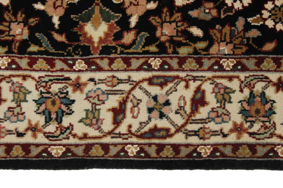 3x7 Black and Ivory Traditional Runner