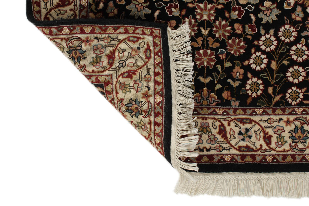 3x7 Black and Ivory Traditional Runner