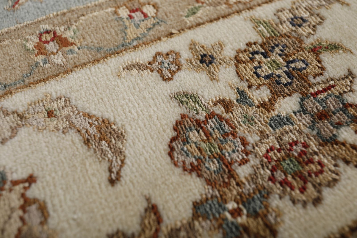 4x6 Gray and Ivory Turkish Tribal Rug