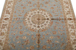 4x6 Gray and Ivory Turkish Tribal Rug