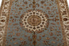 4x6 Gray and Ivory Turkish Tribal Rug