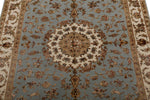 4x6 Gray and Ivory Turkish Tribal Rug