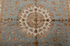 4x6 Gray and Ivory Turkish Tribal Rug