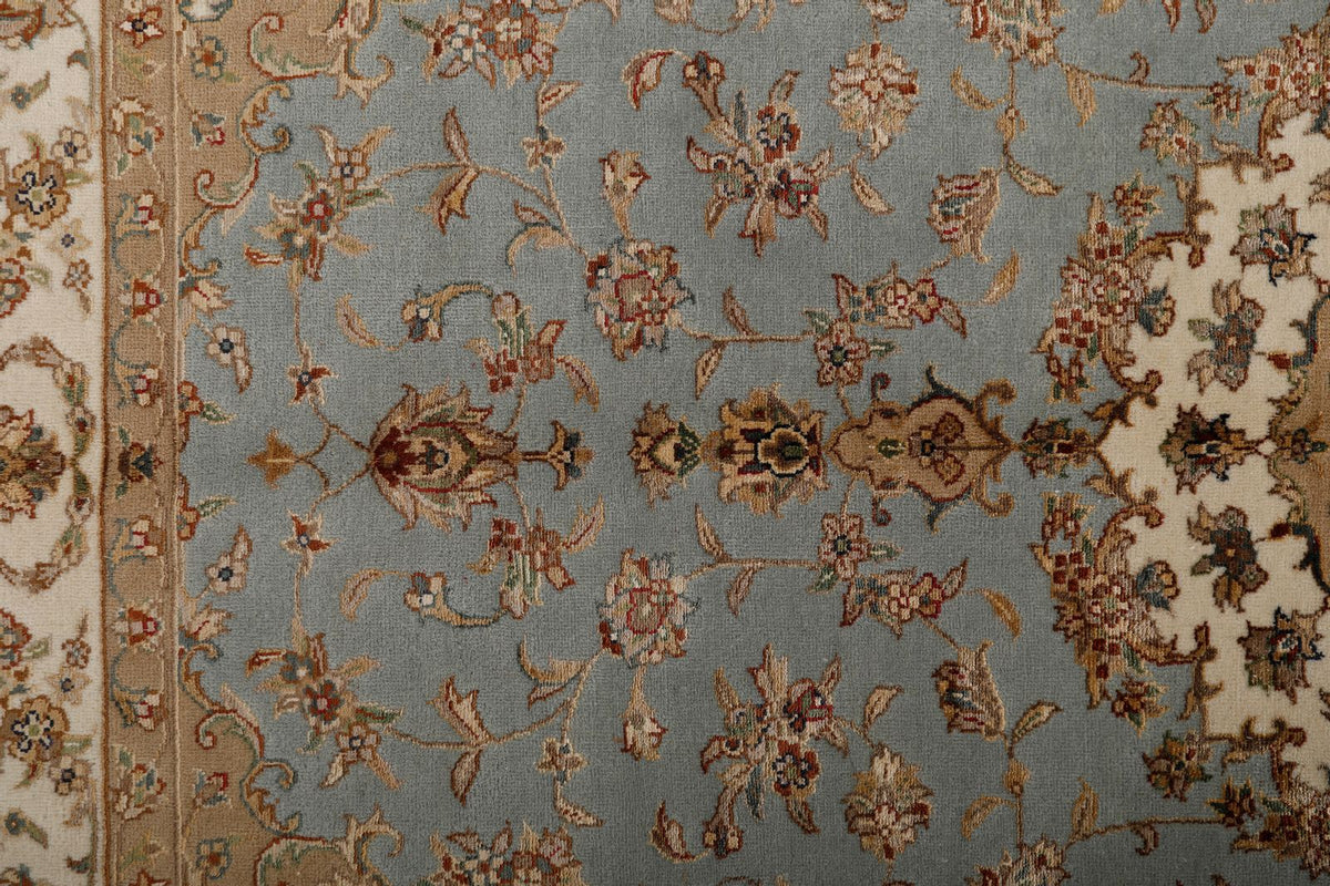 4x6 Gray and Ivory Turkish Tribal Rug