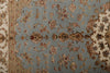 4x6 Gray and Ivory Turkish Tribal Rug