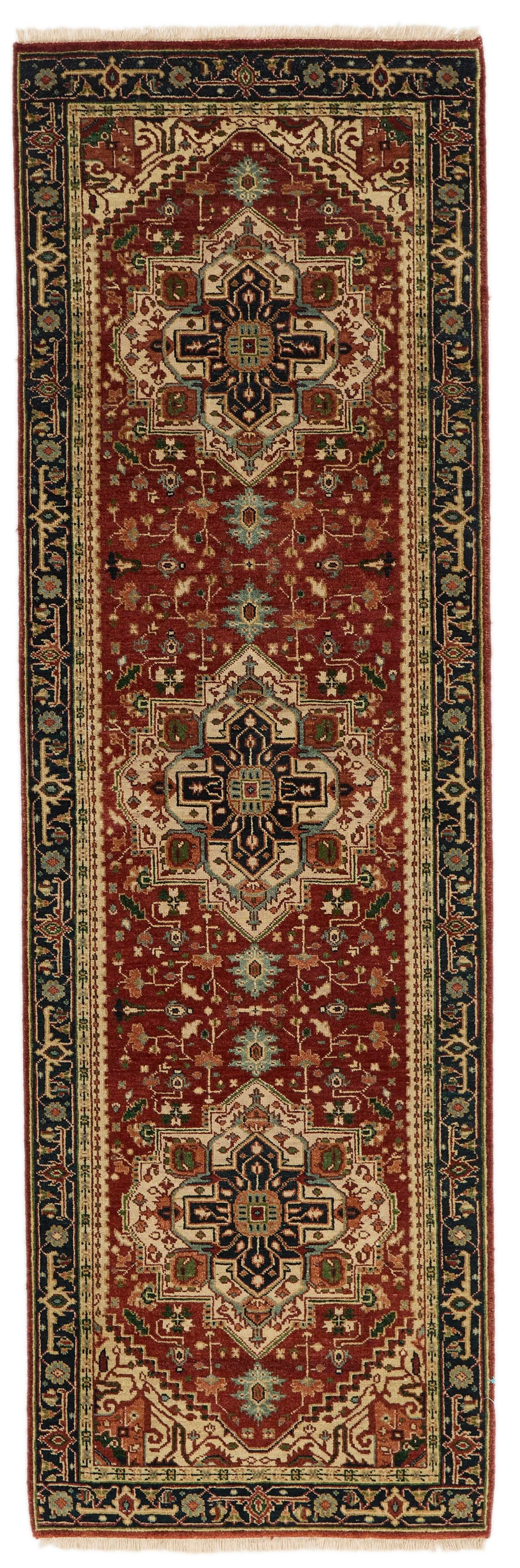 3x8 Rust and Black Turkish Persian Runner