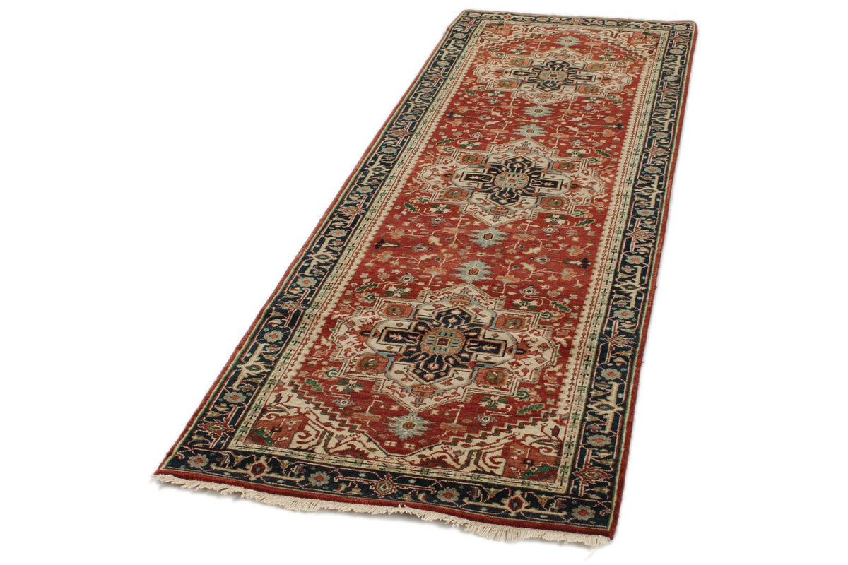 3x8 Rust and Black Turkish Persian Runner