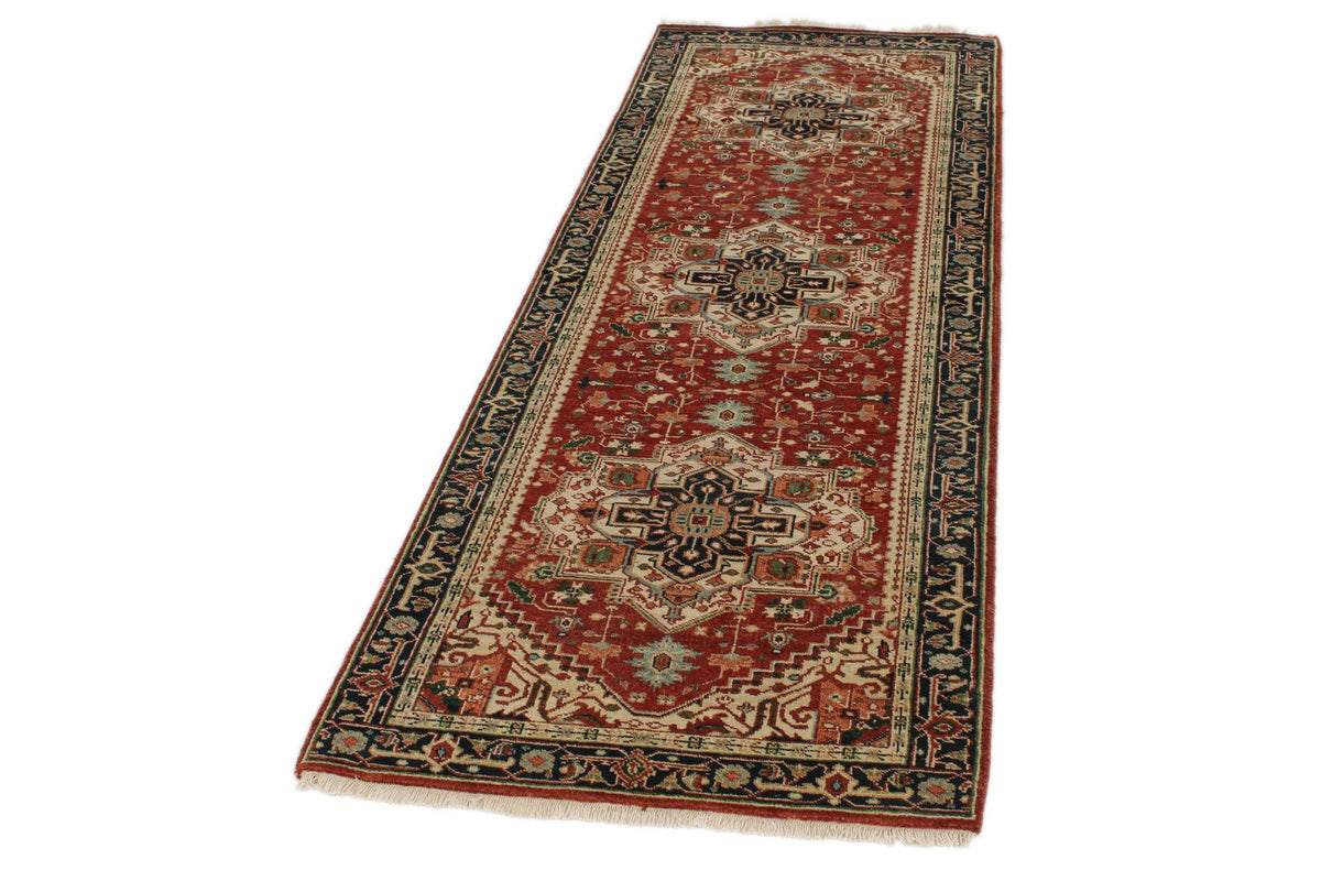 3x8 Rust and Black Turkish Persian Runner