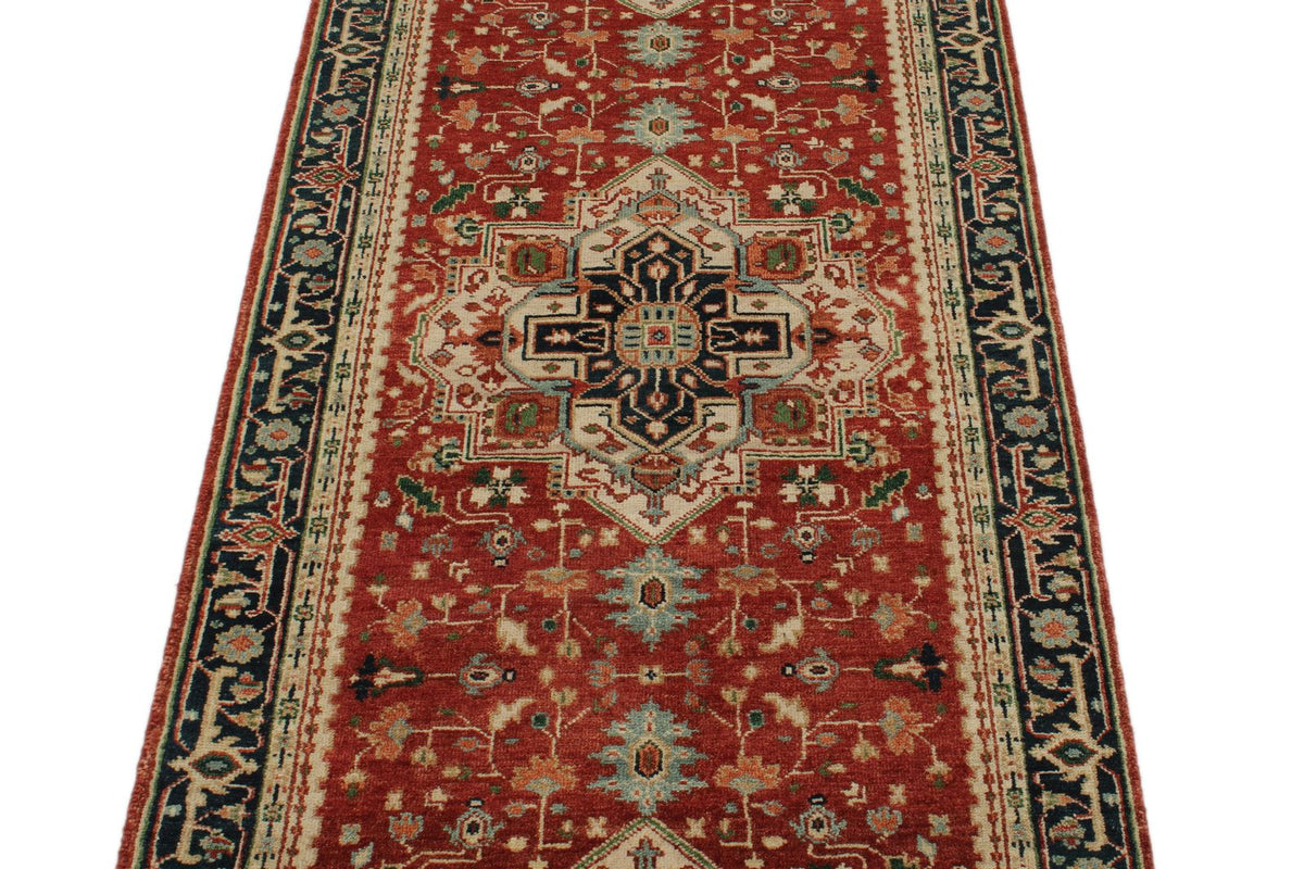 3x8 Rust and Black Turkish Persian Runner