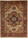 9x12 Ivory and Rust Anatolian Persian Rug