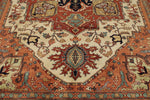 9x12 Ivory and Rust Anatolian Persian Rug