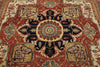 9x12 Ivory and Rust Anatolian Persian Rug