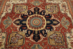 9x12 Ivory and Rust Anatolian Persian Rug