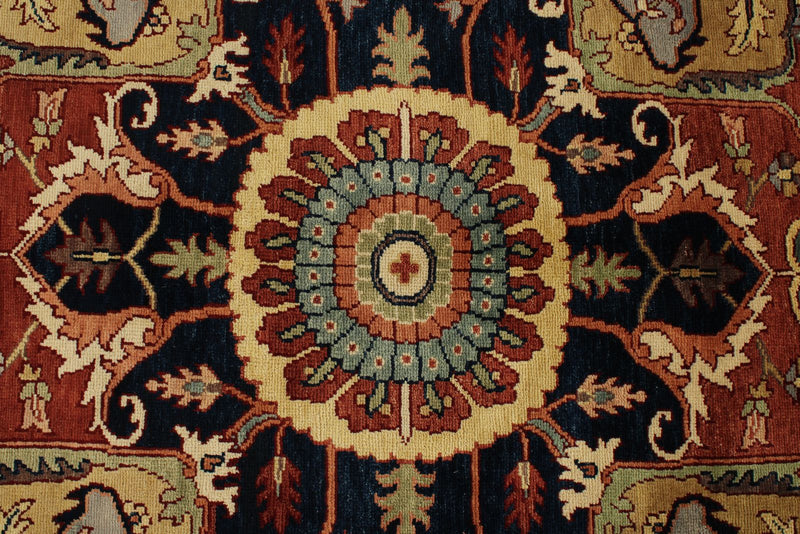 9x12 Ivory and Rust Anatolian Persian Rug