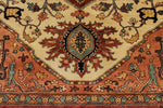 9x12 Ivory and Rust Anatolian Persian Rug
