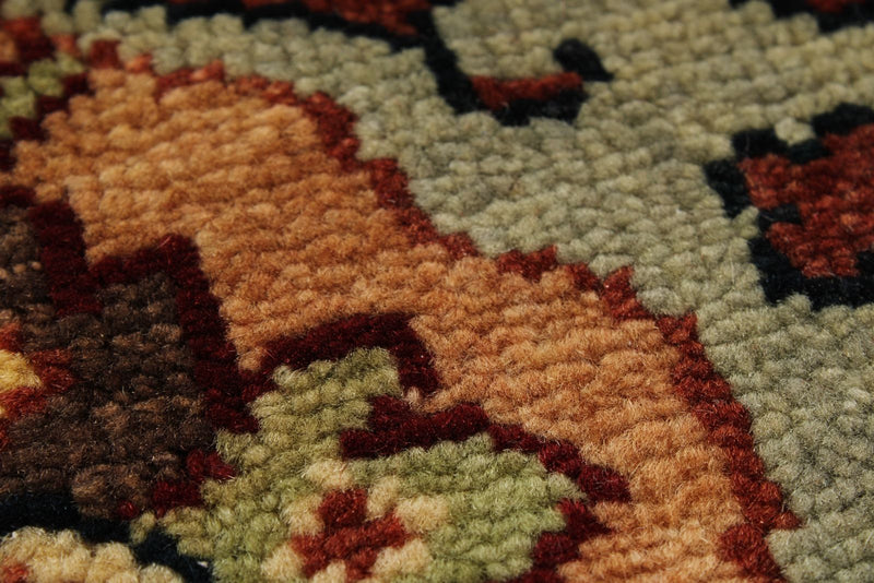9x12 Ivory and Rust Anatolian Persian Rug