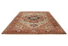 9x12 Ivory and Rust Anatolian Persian Rug
