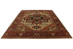 9x12 Ivory and Rust Anatolian Persian Rug