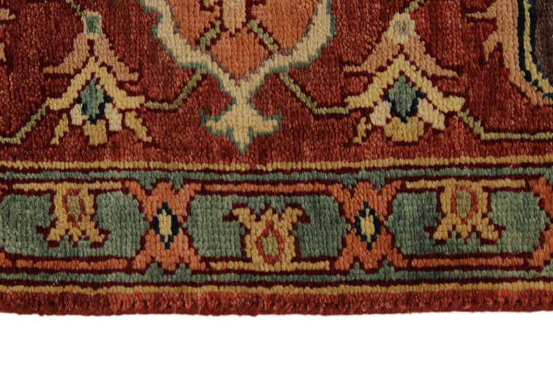 9x12 Ivory and Rust Anatolian Persian Rug