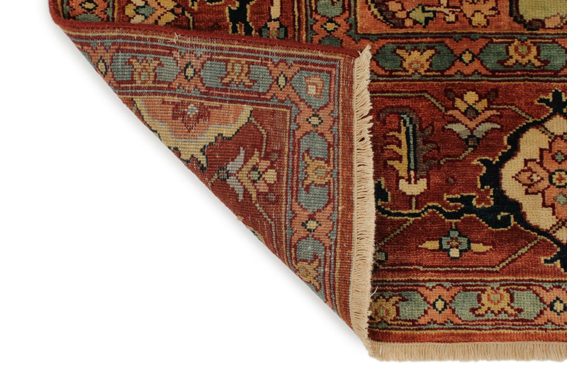 9x12 Ivory and Rust Anatolian Persian Rug