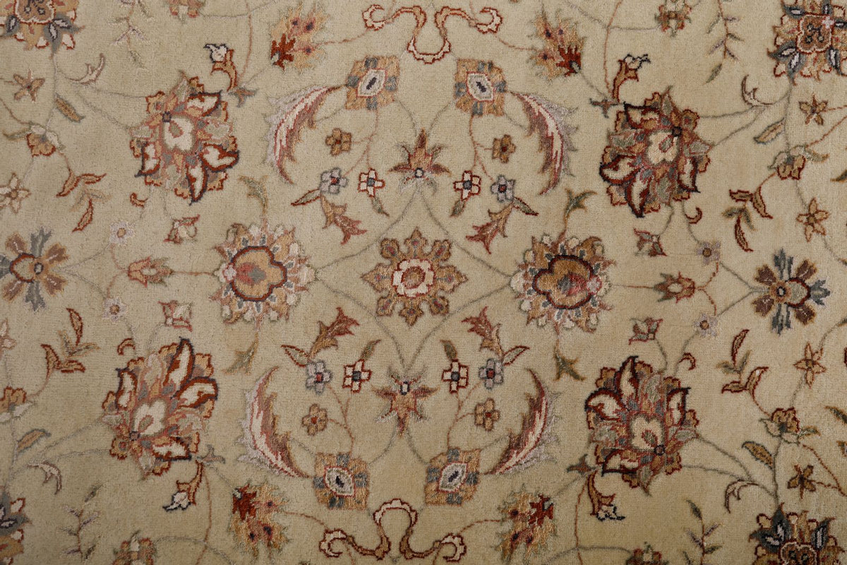 7x10 Ivory and Camel Turkish Tribal Rug