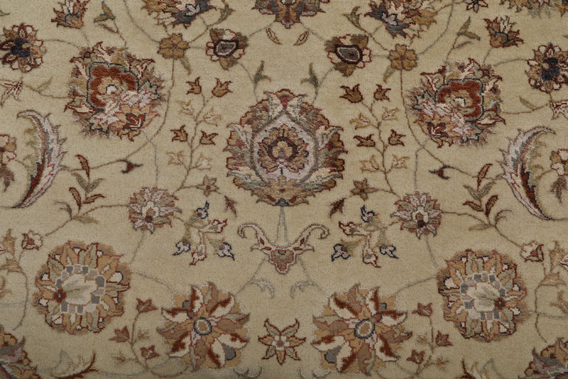 7x10 Ivory and Camel Turkish Tribal Rug