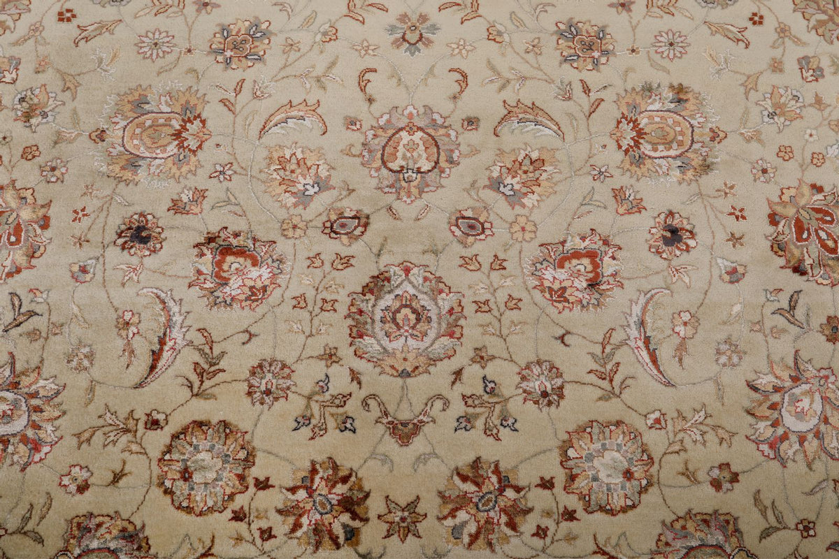 7x10 Ivory and Camel Turkish Tribal Rug