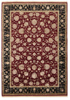 7x10 Burgundy and Black Turkish Tribal Rug