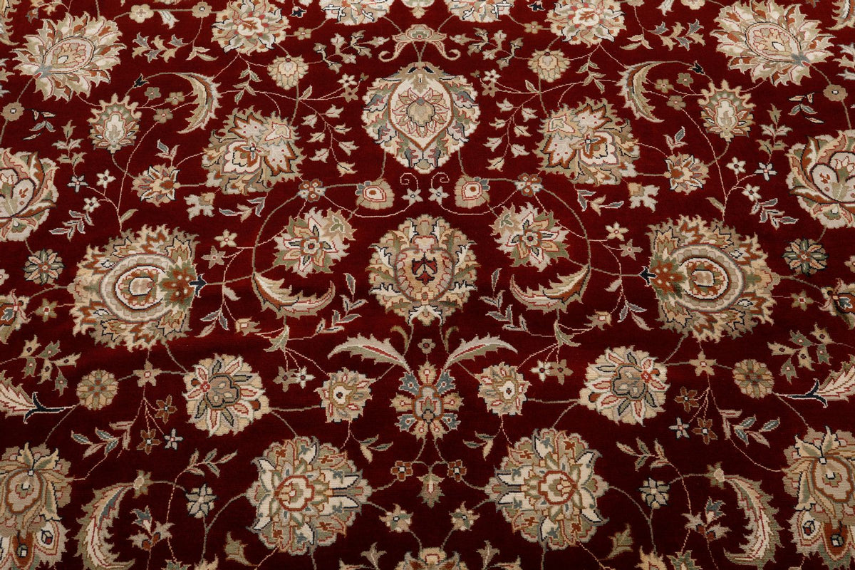 7x10 Burgundy and Black Turkish Tribal Rug