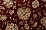 7x10 Burgundy and Black Turkish Tribal Rug