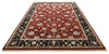 7x10 Burgundy and Black Turkish Tribal Rug