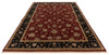 7x10 Burgundy and Black Turkish Tribal Rug