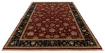 7x10 Burgundy and Black Turkish Tribal Rug