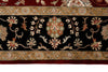 7x10 Burgundy and Black Turkish Tribal Rug