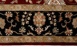 7x10 Burgundy and Black Turkish Tribal Rug