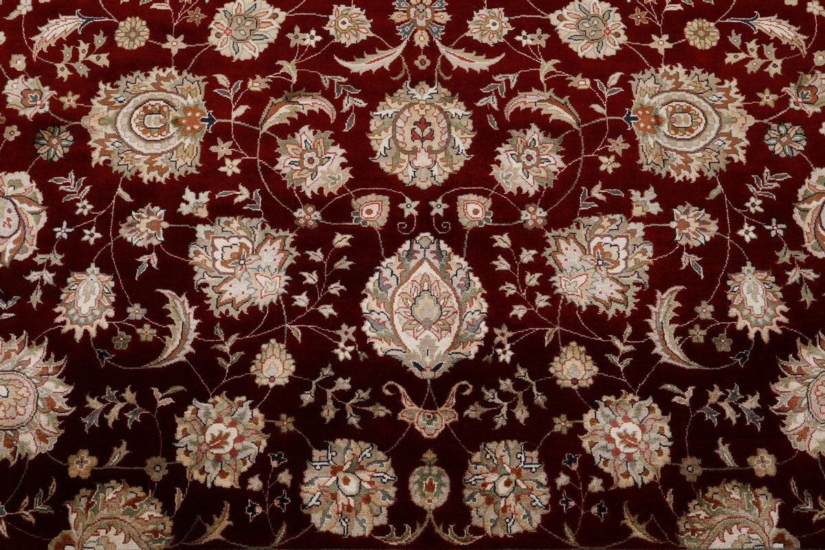 7x10 Burgundy and Black Turkish Tribal Rug