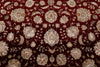 7x10 Burgundy and Black Turkish Tribal Rug