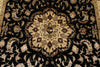 6x9 Black and Beige Turkish Tribal Rug