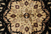 6x9 Black and Beige Turkish Tribal Rug