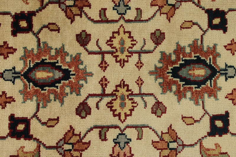 3x12 Ivory and Rust Anatolian Persian Rug